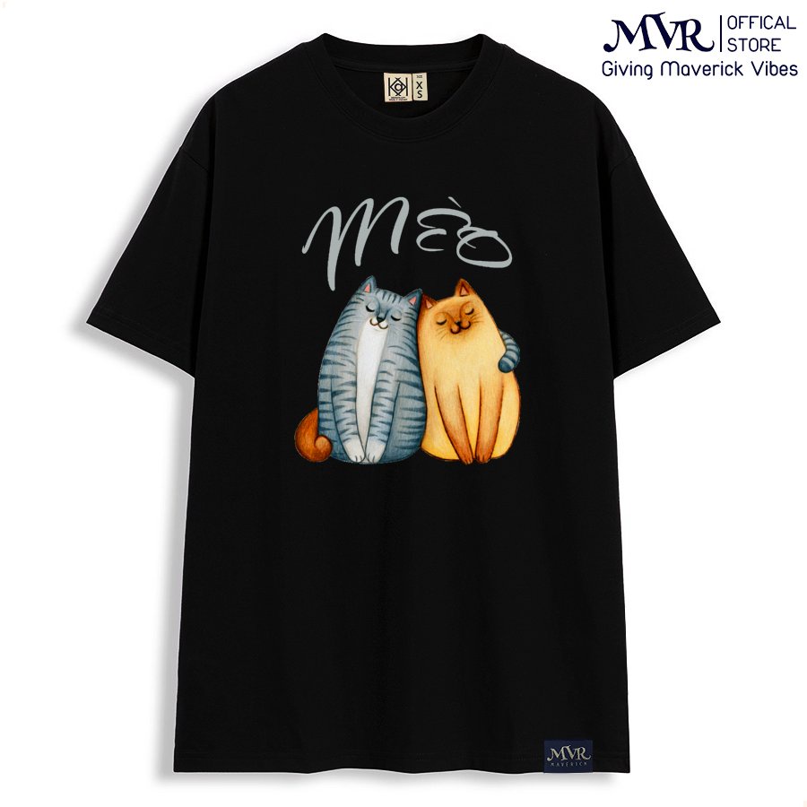 Áo thun nữ nam Hai bé mèo yêu nhau phong cách dành cho ngày lễ tình nhân MVR KK4009