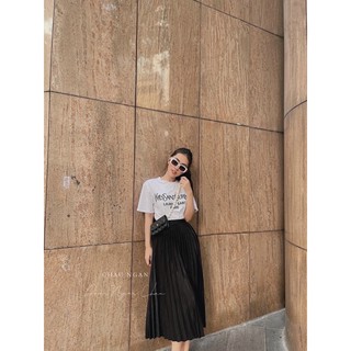 Set áo phối chân váy xếp ly