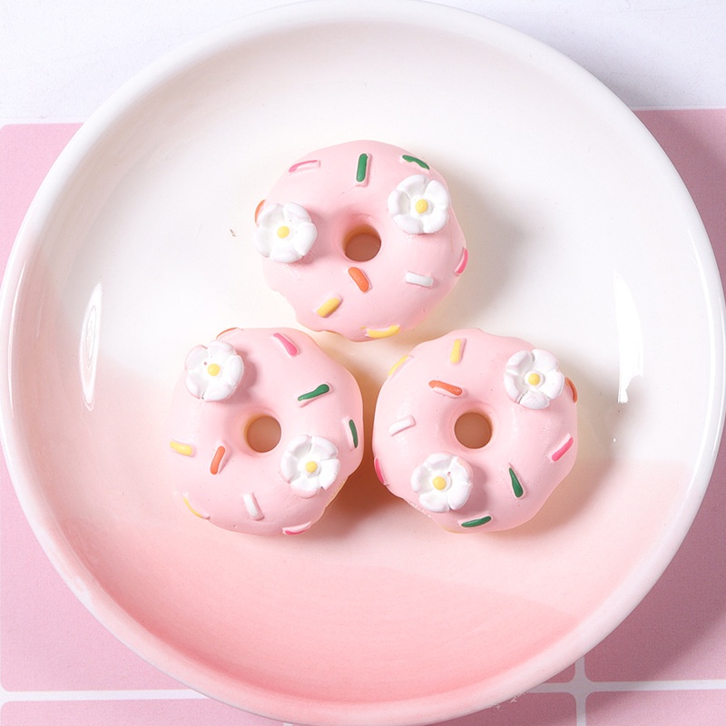 Charm Trang Trí Slime Hình Bánh Donut Kích Thước 2,4cm Cực Đẹp