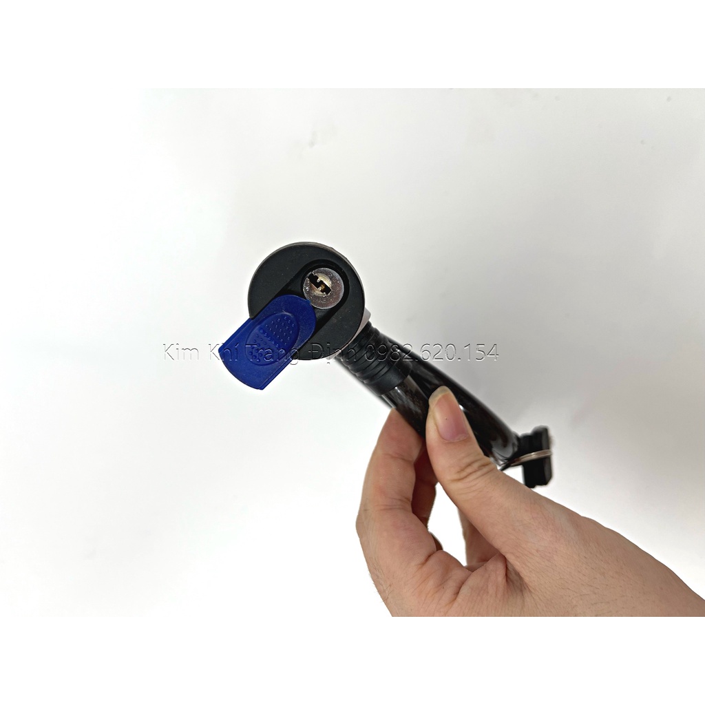 Dây khóa xe đạp, khoá xe máy chống trộm ZX1231 12x650mm và 15x800mm chìa điện tử