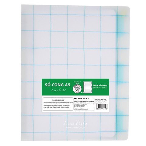 Sổ Binder còng nhựa dòng kẻ ngang có chấm Campus Line Filed khổ B5 - 50 tờ đơn