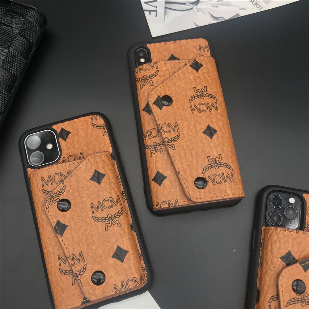 Mcm Ốp Điện Thoại Có Ngăn Đựng Thẻ Cho Iphone 12 Case I6 I7 I8 Plus Xr 11pro 12 Pro Max