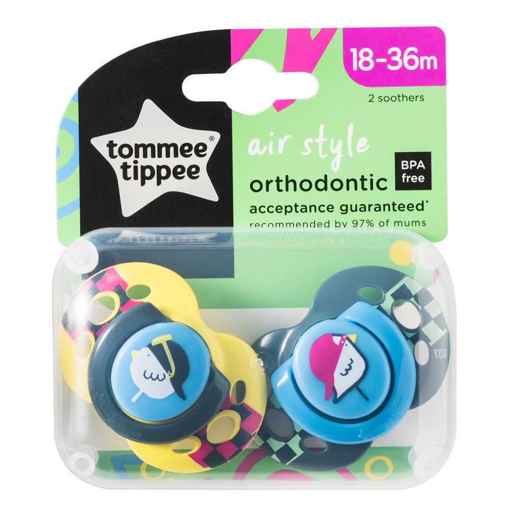 Ty ngậm thoáng khí cho bé Tommee Tippee 18-36 tháng  - AIR - Chim sẻ xanh