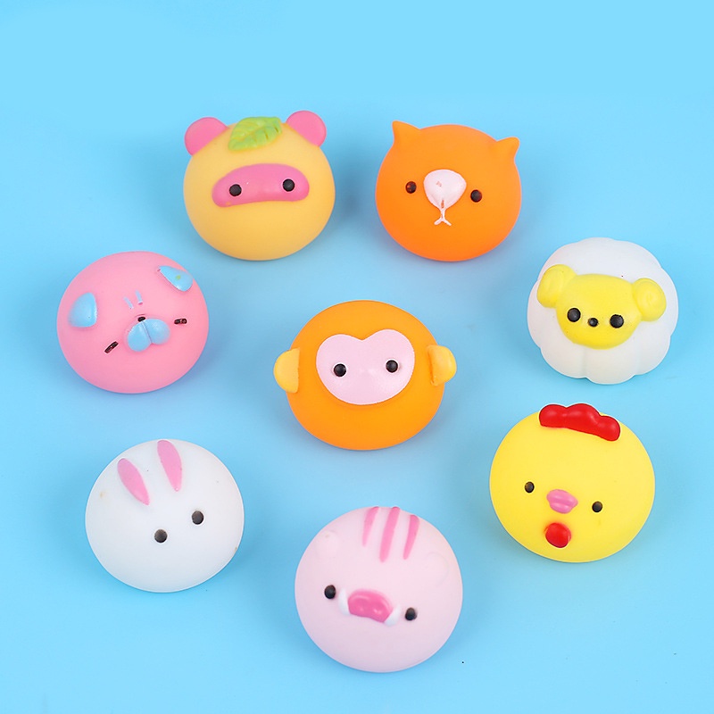 Đồ Chơi Thả Bồn Tắm Hình Bánh Bao - Thú MOCHI Đáng Yêu Thả Bồn Cho Bé Kêu Bíp Bíp 3.5*3.5cm Duashop