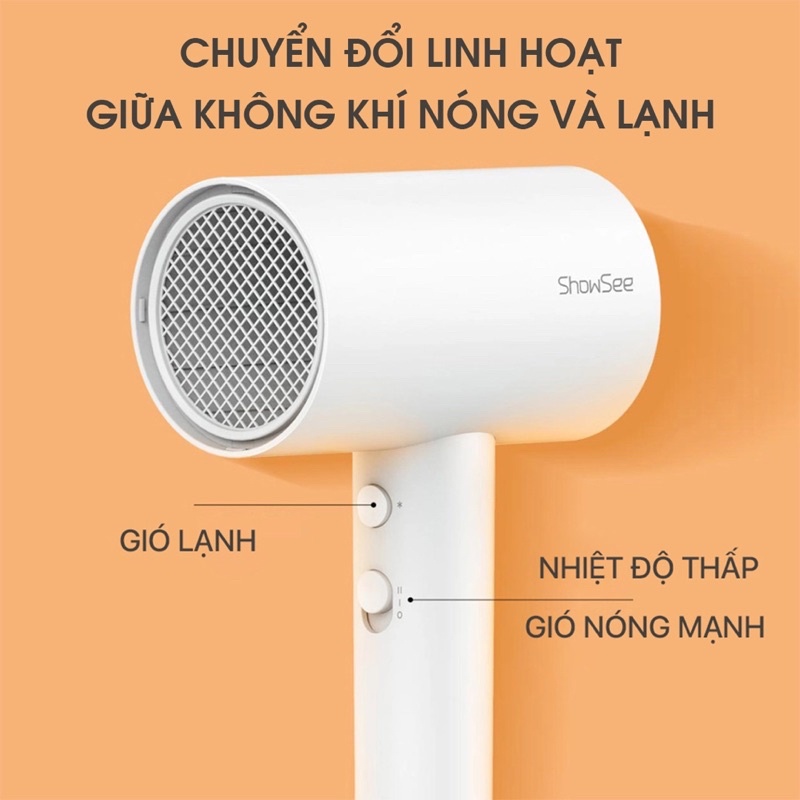 MÁY SẤY TÓC Bổ Sung ion âm Xiaomi Youpin SHOWSEE A1-W CHÍNH HÃNG FULLBOX