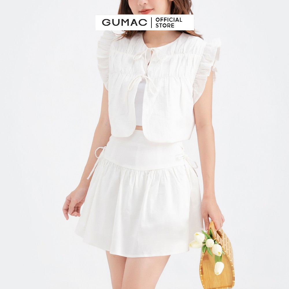 [Mã WABRGUD1 giảm 10% đơn 99K] Áo croptop thắt dây GUMAC AB694