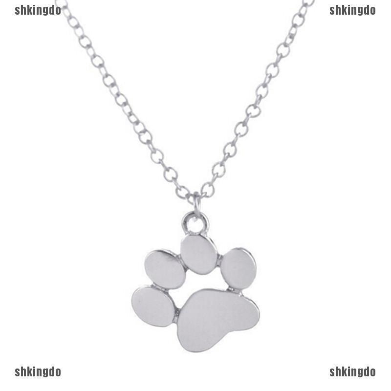 Dây chuyền có mặt hình dấu chân chó mèo dễ thương cho nữ