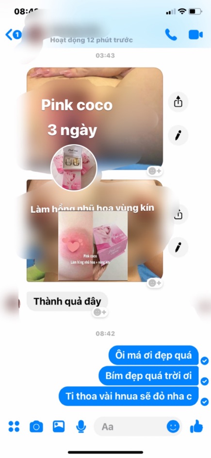 Kem làm hồng nhũ hoa - vùng kín pink coco