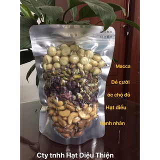 Mix hạt -500gr ( macca, hạnh nhân, hạt dẻ, điều,óc chó đỏ)