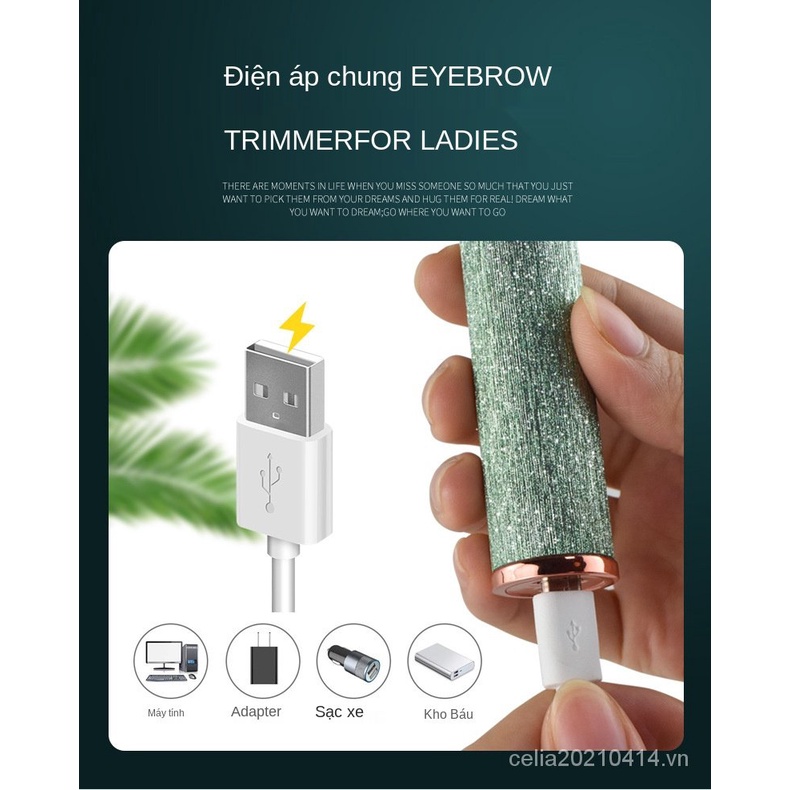 [Hàng mới về] Máy tỉa lông mày thiết kế hình son môi tiện lợi cho nữ