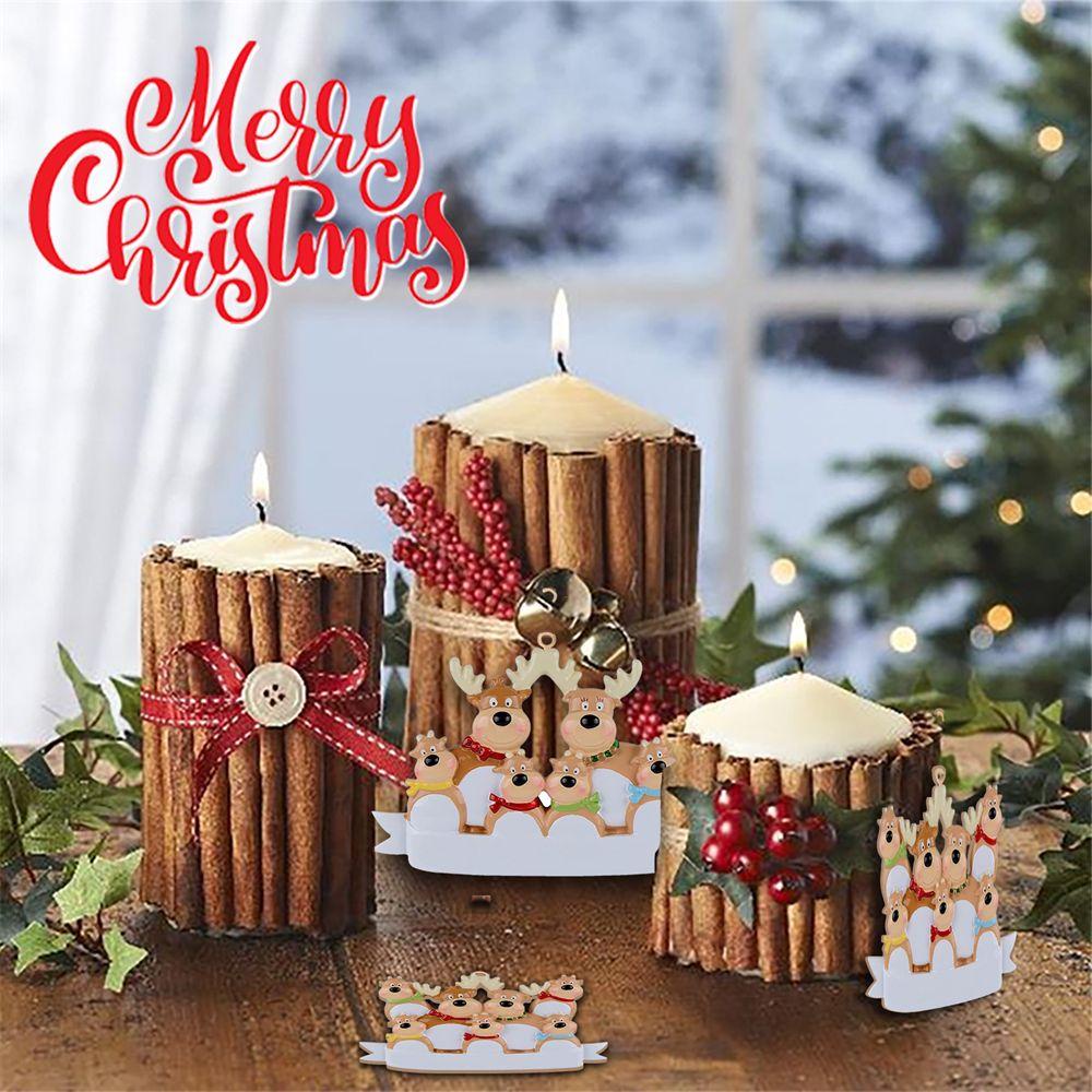 MUVAKO Phụ Kiện Trang Trí Cây Thông Noel Hình Tuần Lộc Bằng Nhựa Resin DIY