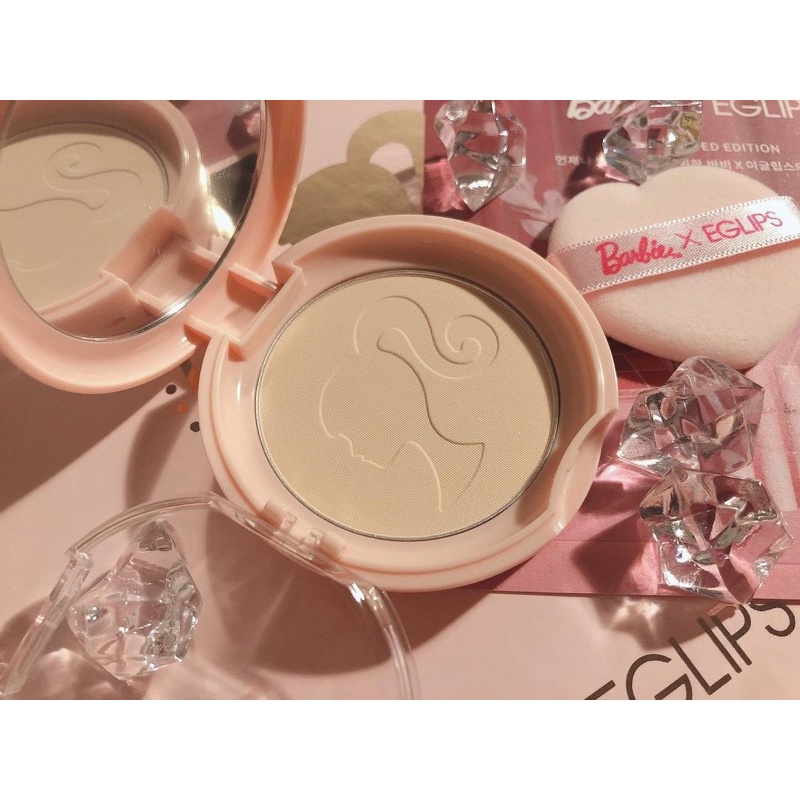 Phấn phủ dạng nén Eglips x Barbie Blur Powder Pact Limited Edition 9g (Bill Hàn)