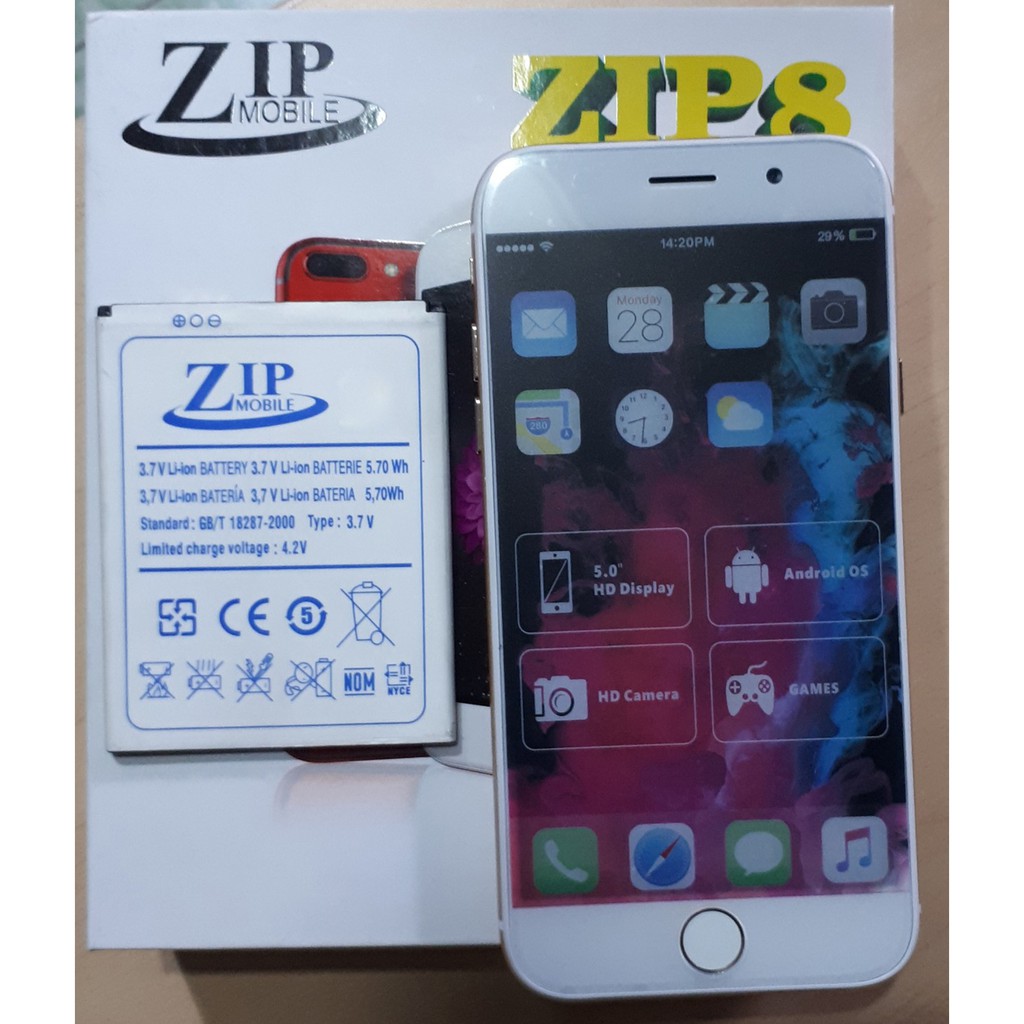 Pin Điện Thoại Zip8 / LV6+