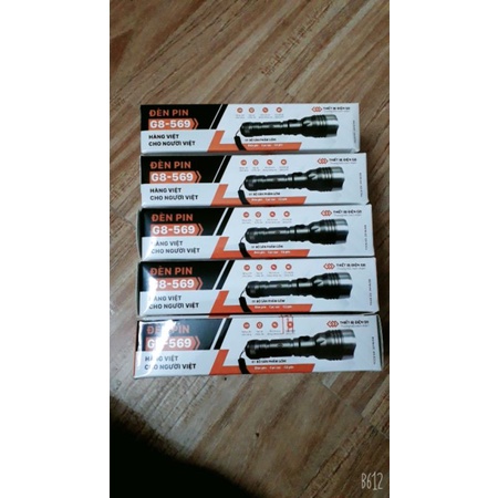 Đèn pin nhôm cầm tay siêu sáng 3 chế độ pin 2200 mAh