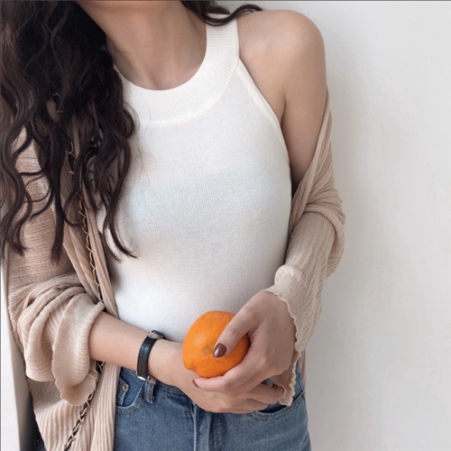 Áo Dệt Kim Hai Dây Màu Sắc Thời Trang Mùa Hè 2019 Cho Nữ