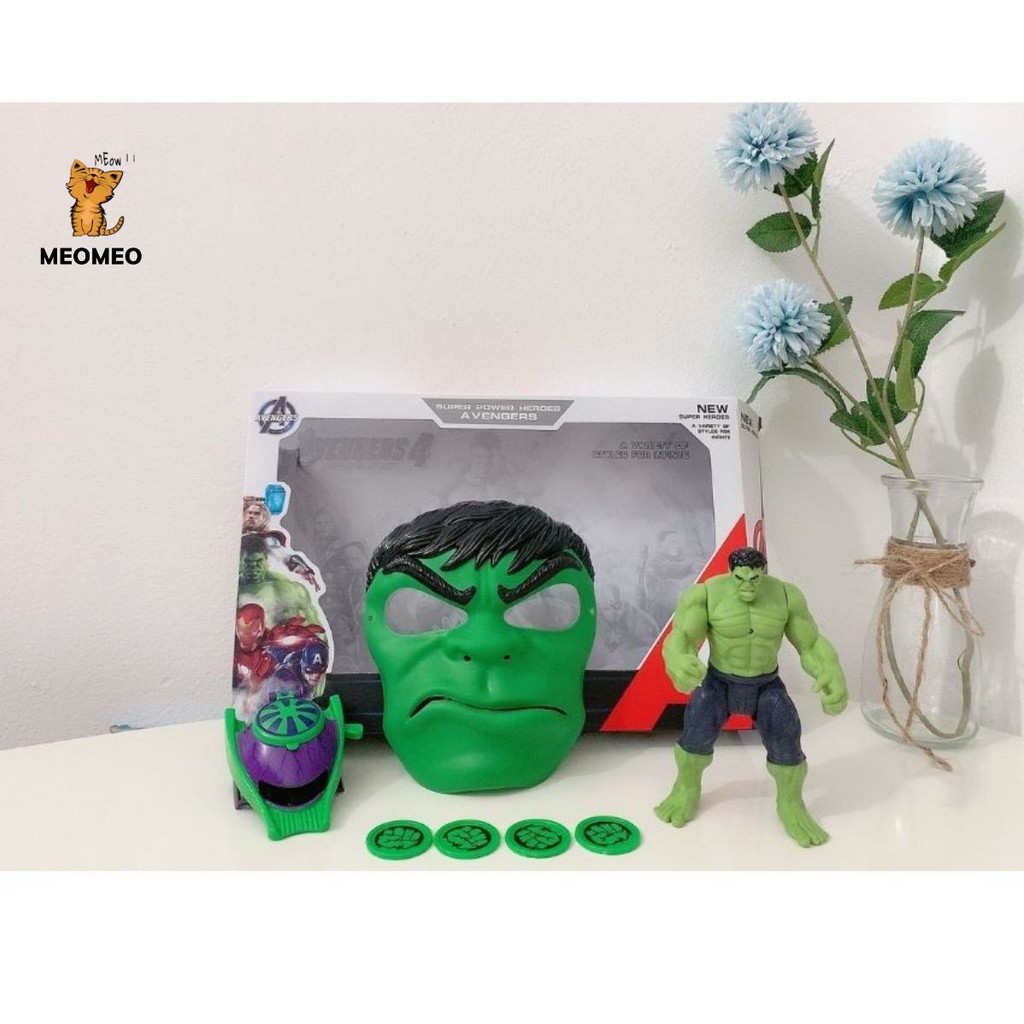 Đồ Chơi Mặt Nạ Hulk - Người Khổng Lồ Xanh Và Phụ Kiện Chiến Đấu Cao Cấp Cho Bé Nhập Vai Siêu Anh Hùng - MEOMEOSHOP2021