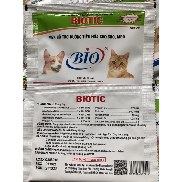 Biotic_men tiêu hoá BIO cho chó mèo