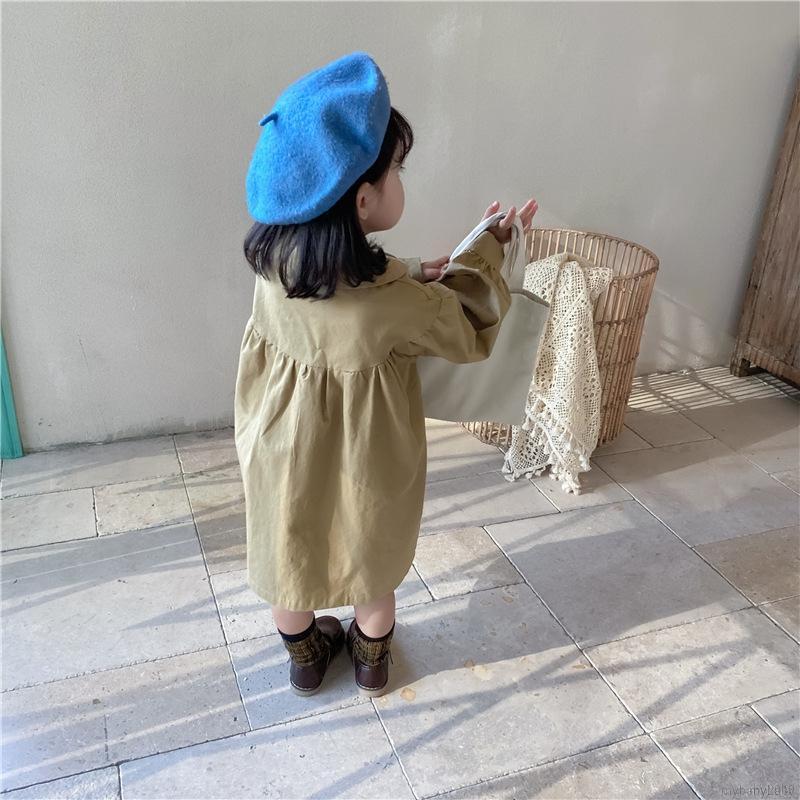 Áo Khoác Cotton Cổ Búp Bê Cho Bé Gái