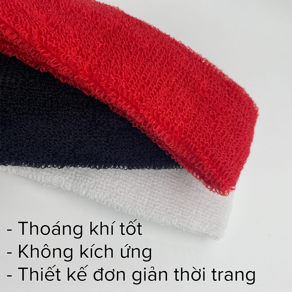Băng đô thể thao nam nữ, băng trán thể thao vải ngăn mồ hôi tập Yoga, Gym