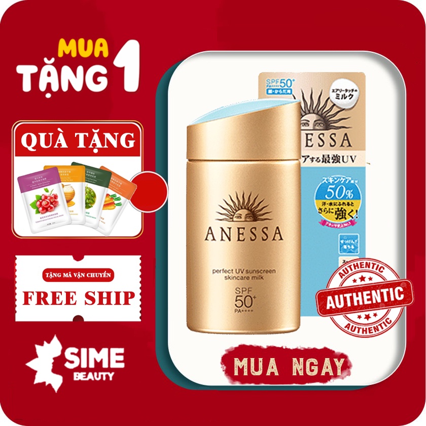 kem chống nắng anessa ⚡️𝑪𝒉𝒖𝒂̂̉𝒏 𝑪𝒉𝒊́𝒏𝒉 𝑯𝒂̃𝒏𝒈 ⚡️ UV Nhật , Milk 60ml