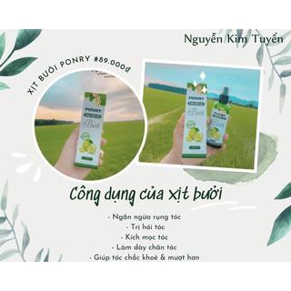 Xịt Bưởi Ponry Kích Mọc Tóc, Dài Và Dày Tóc