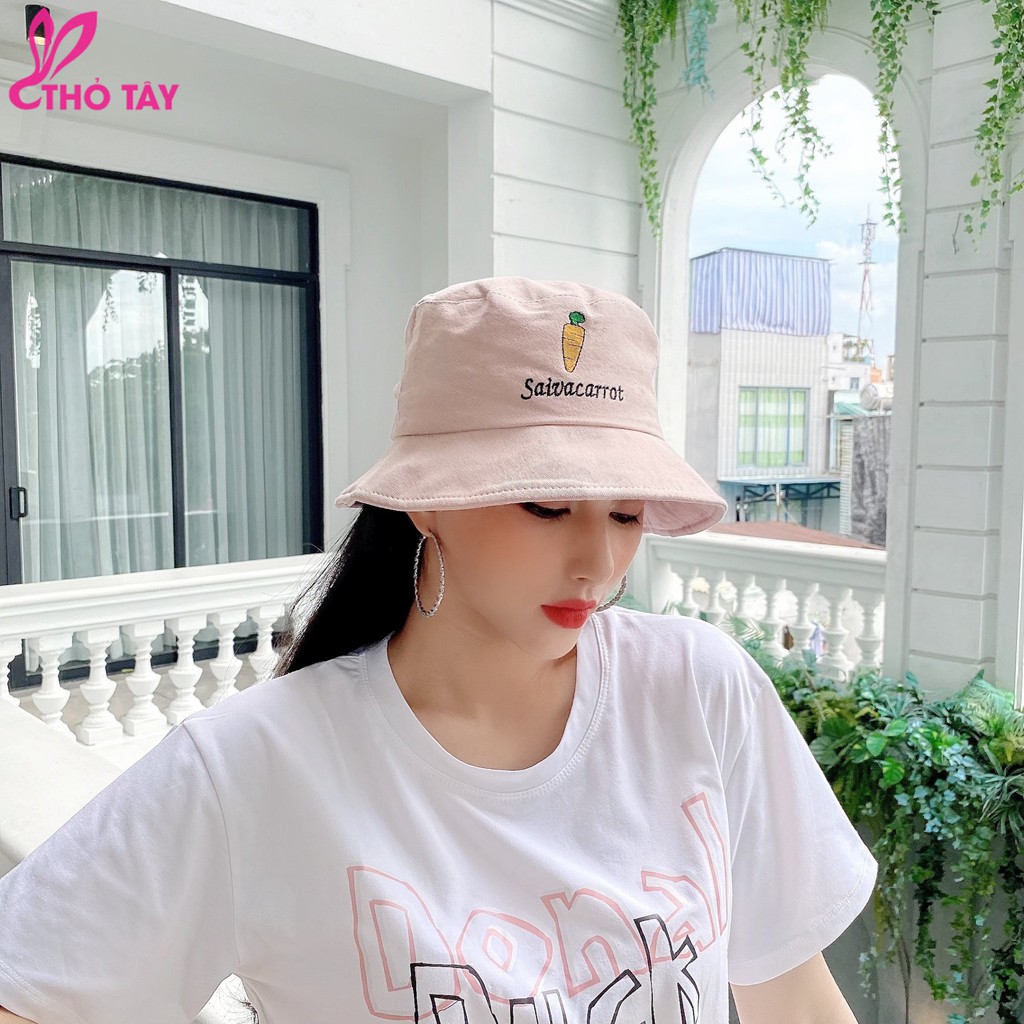 Nón tai bèo thêu hình - THỎ TÂY