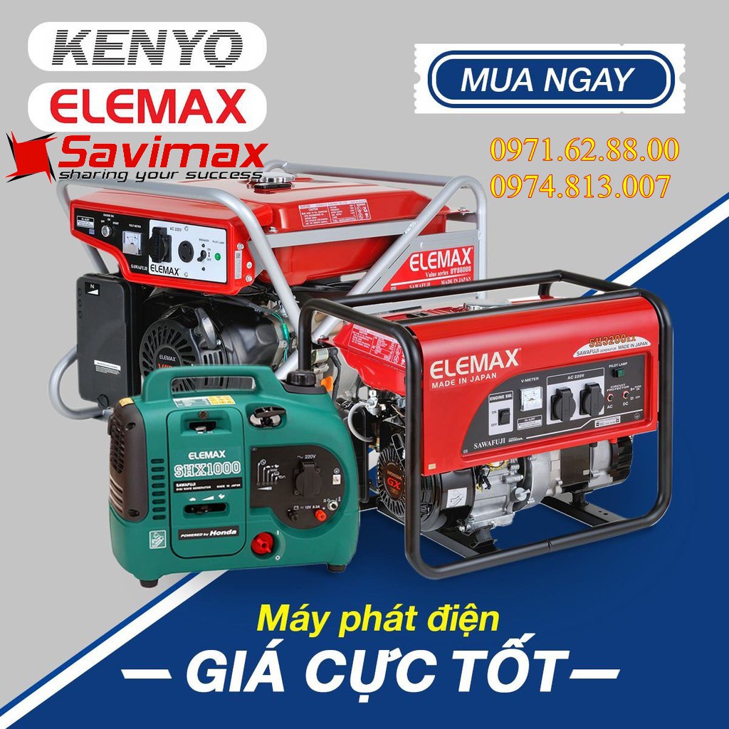 Máy phát điện dự phòng hàng Nhật chính hãng Elemax SH3200 công suất 2.6kva