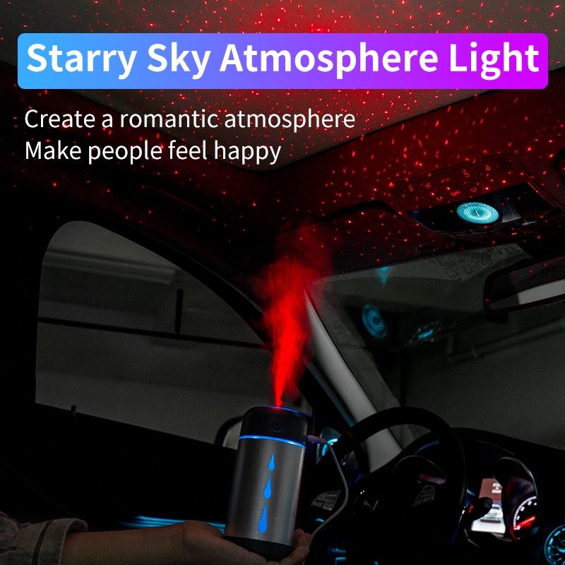 Máy Phun Sương Tạo Độ Ẩm Không Khí Dung Tích Lớn 285ML Cổng Sạc USB