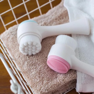 Cọ rửa mặt 2 đầu Silicon Massage