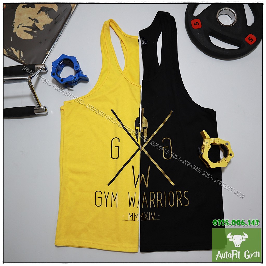 Áo Ba Lỗ Nam WARRIORS Áo Tank Top Thể Thao, Tập Gym dây stringers hàng nhập khẩu [AUTOFIT GYM]