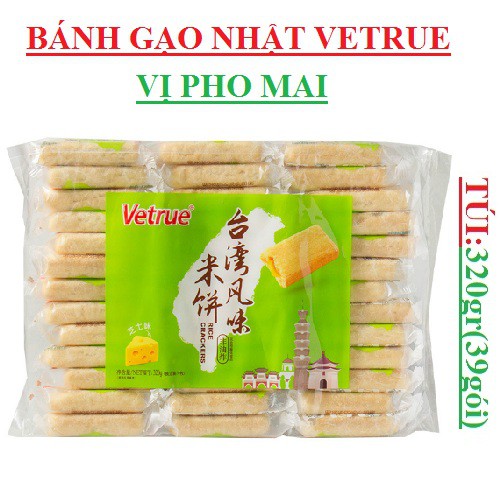 BÁNH GẠO VETRUE TRỨNG CHẢY/ PHÔ MAI/ TÔM HÙM/ TRỨNG MUỐI/ RAU CỦ 320G SIÊU NGON