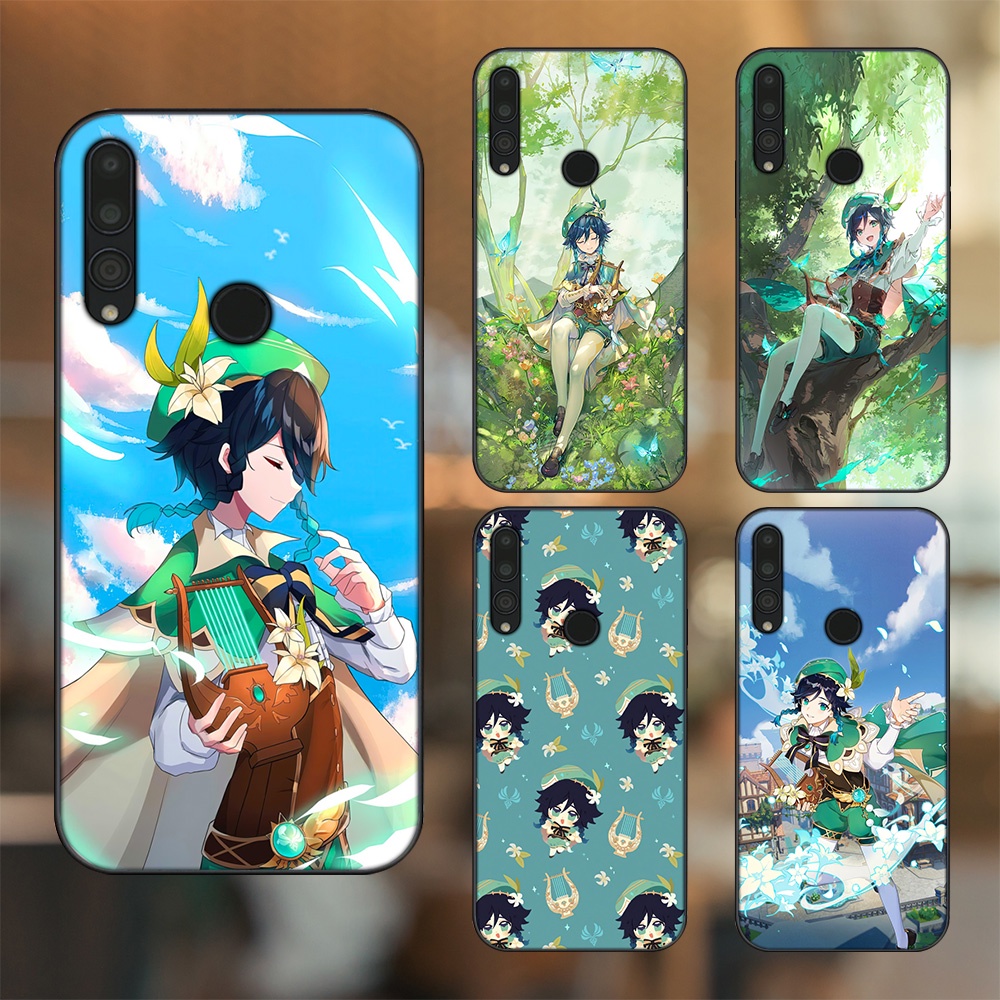 Ốp lưng Huawei Y9 Prime 2019 viền đen in hình Venti Genshin Impact