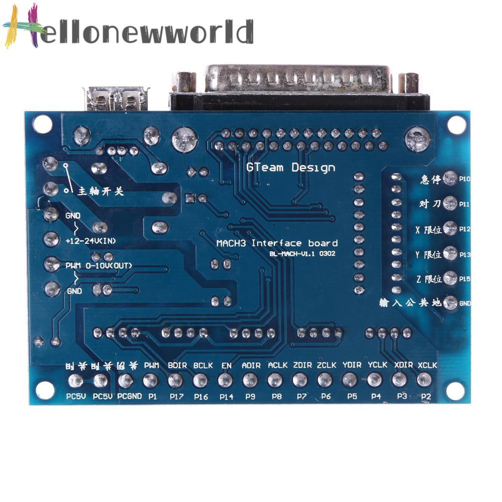 Hellonewworld Mach3 CNC Stepping Motor Driver Interface Adapter Breakout Board +USB Cable