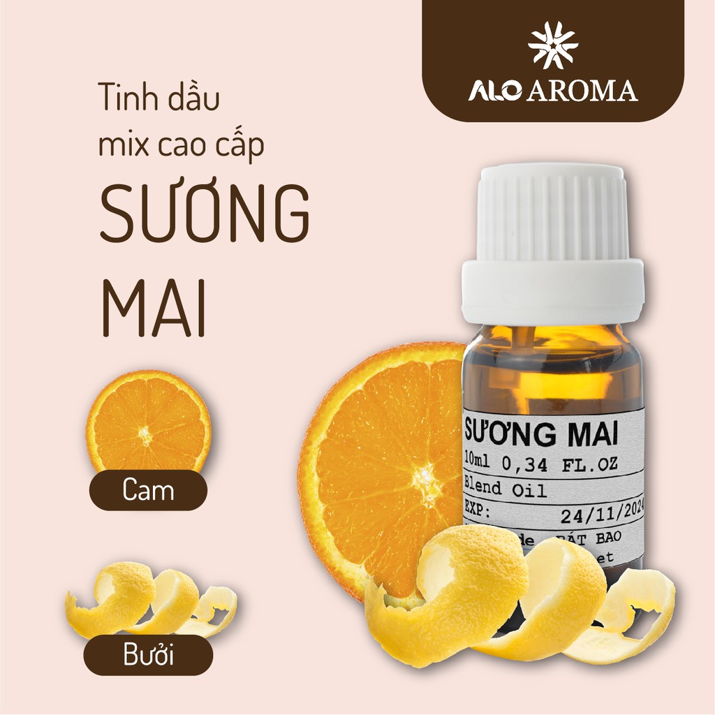 Tinh dầu mix cao cấp Sương Mai 10ml AloAroma mùi nhẹ nhàng, thư thái