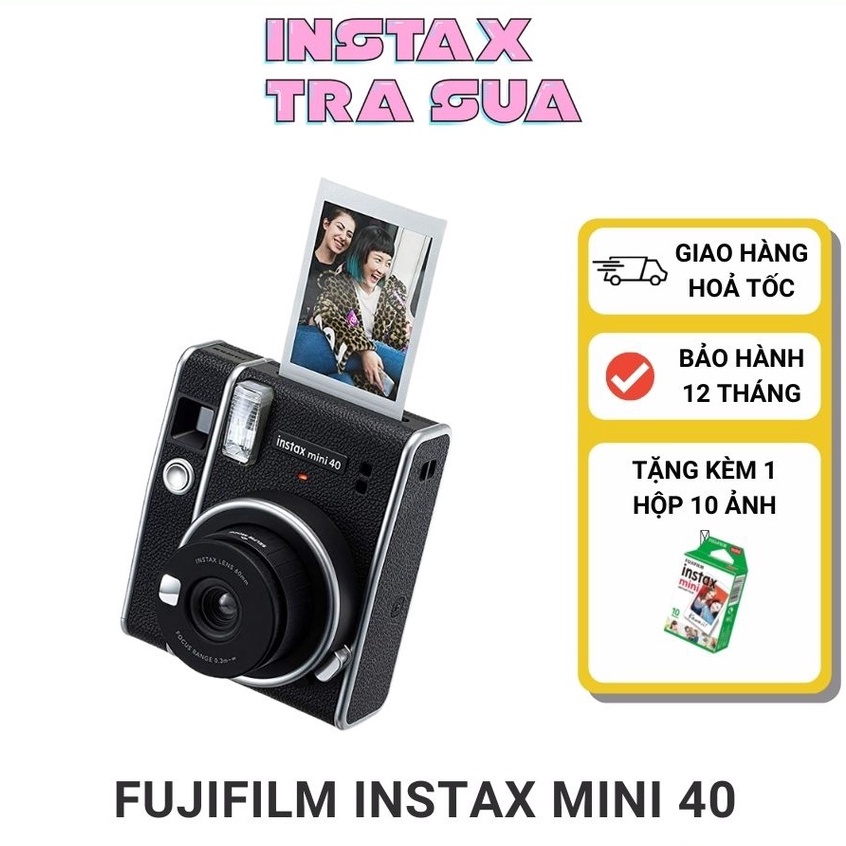 FUJIFILM INSTAX MINI 40 (TẶNG KÈM 1 HỘP FILM 10 TẤM) - Máy ảnh lấy liền - Hàng Chính Hãng | BigBuy360 - bigbuy360.vn