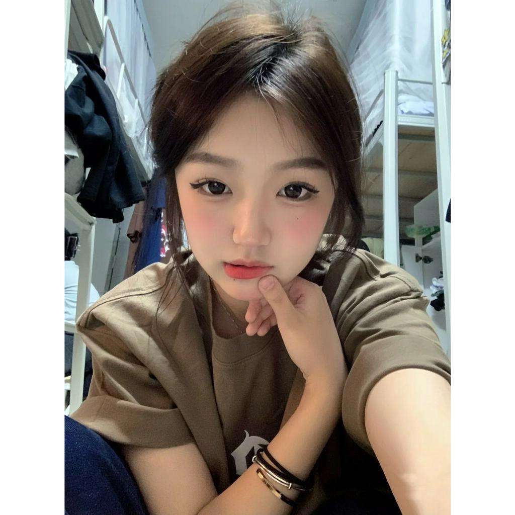 Ethelgirl Áo Thun unisex Dáng Rộng Tay Cộc In Họa Tiết Cổ Điển Phong Cách Hàn Quốc