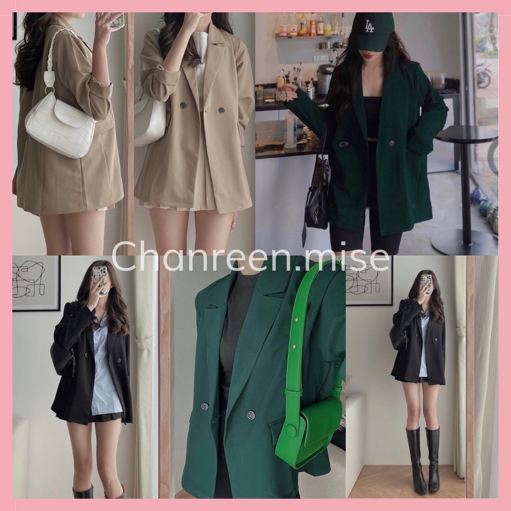 Áo vest blazer 2 cúc dày dặn 3 màu Quảng Châu CHANREEN [FREESHIP] | BigBuy360 - bigbuy360.vn