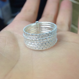 Nhẫn tuần 7 chiếc phay đẹp dày dặn bạc ta