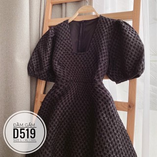 Bigsize Đầm gấm D519