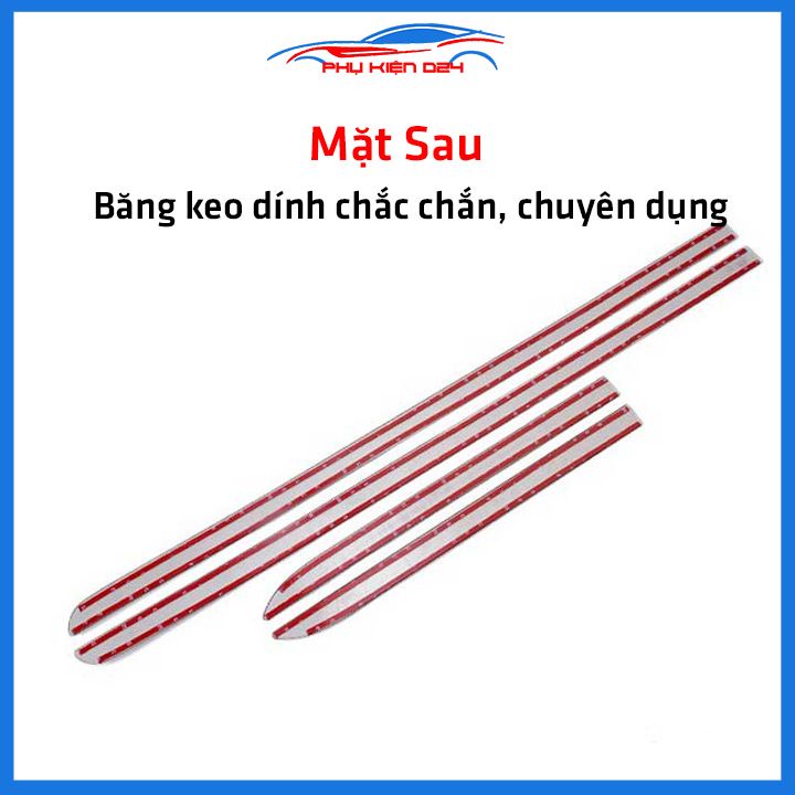 Bộ ốp nẹp sườn Cerato 2016-2017-2018 mạ crom trang trí làm đẹp xe