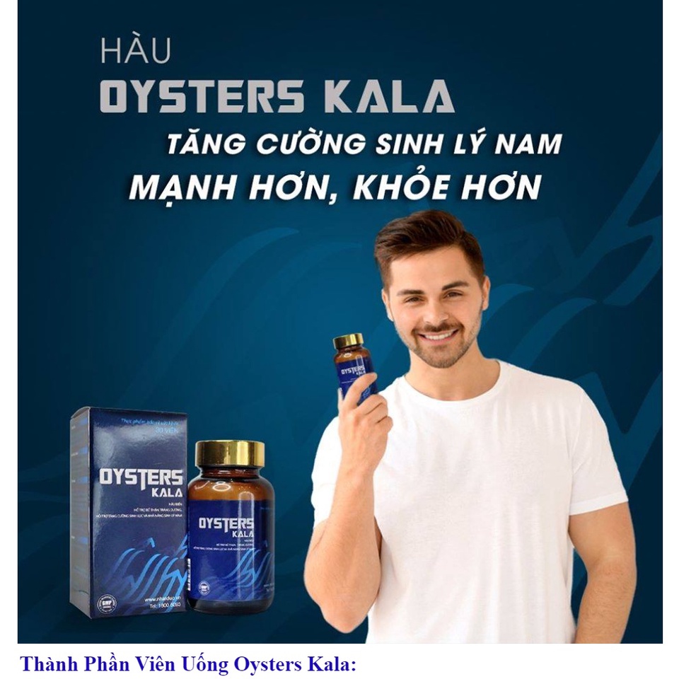 Viên uống hàu biển Oyster Kala tăng cường khả năng sinh lý nam Health Pharmacy 30 viên