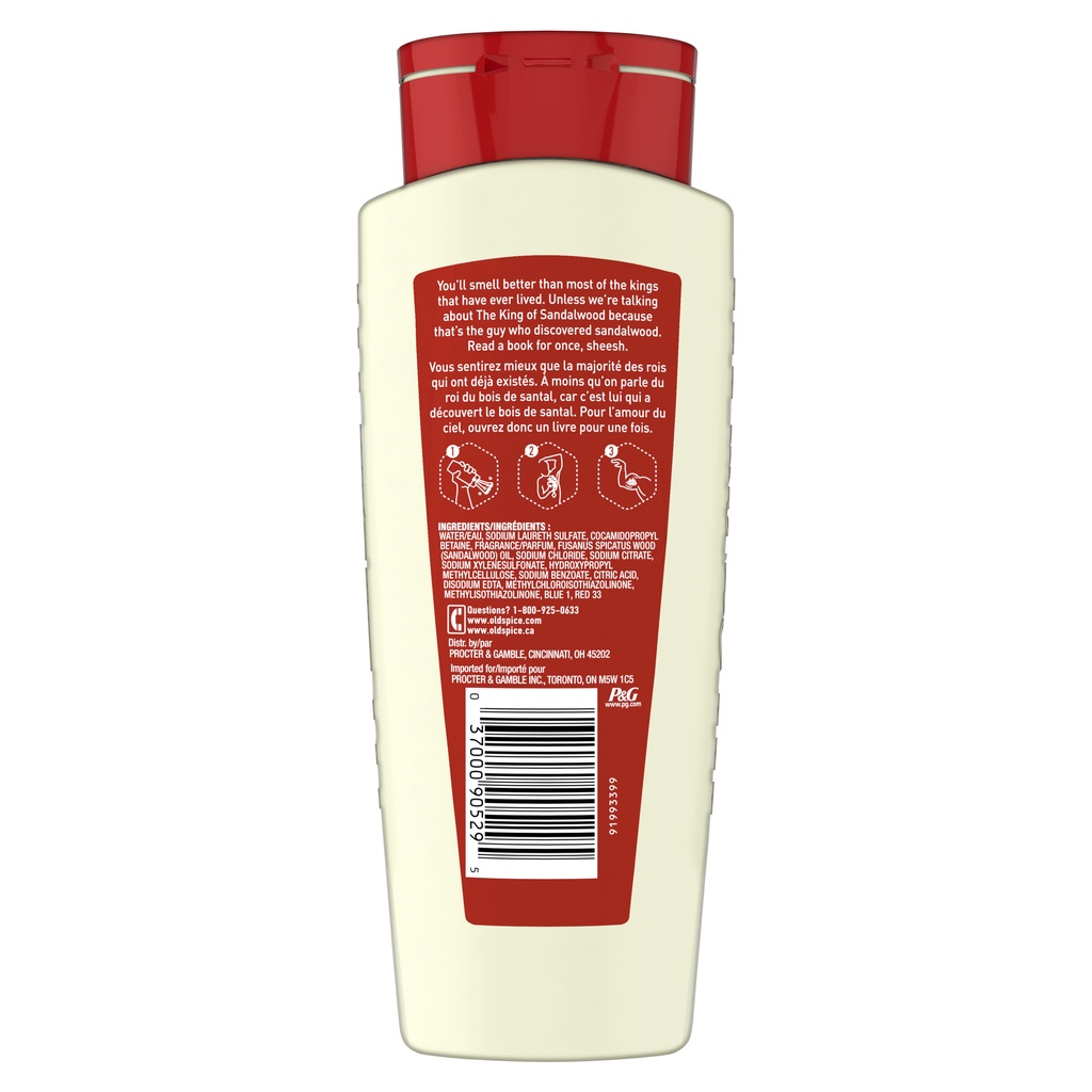 Sữa Tắm Gội cho Nam Old Spice TIMBER làm sạch sảng khoái tự tin và bảo vệ cơ thể 473ML