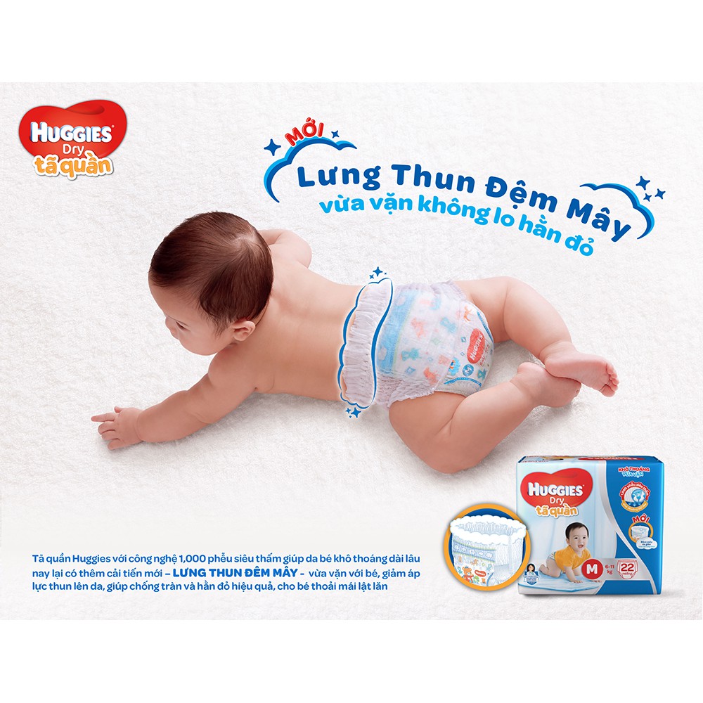 BỈM QUẦN HUGGIES SIÊU ĐẠI M74/L68/XL62/XXL56