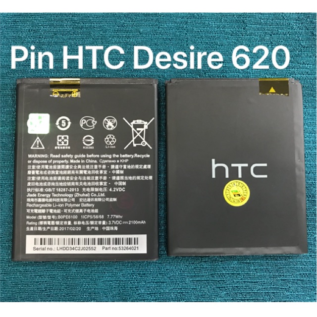 Pin HTC Desire 620 BOPE6100 zin - mới 100%
