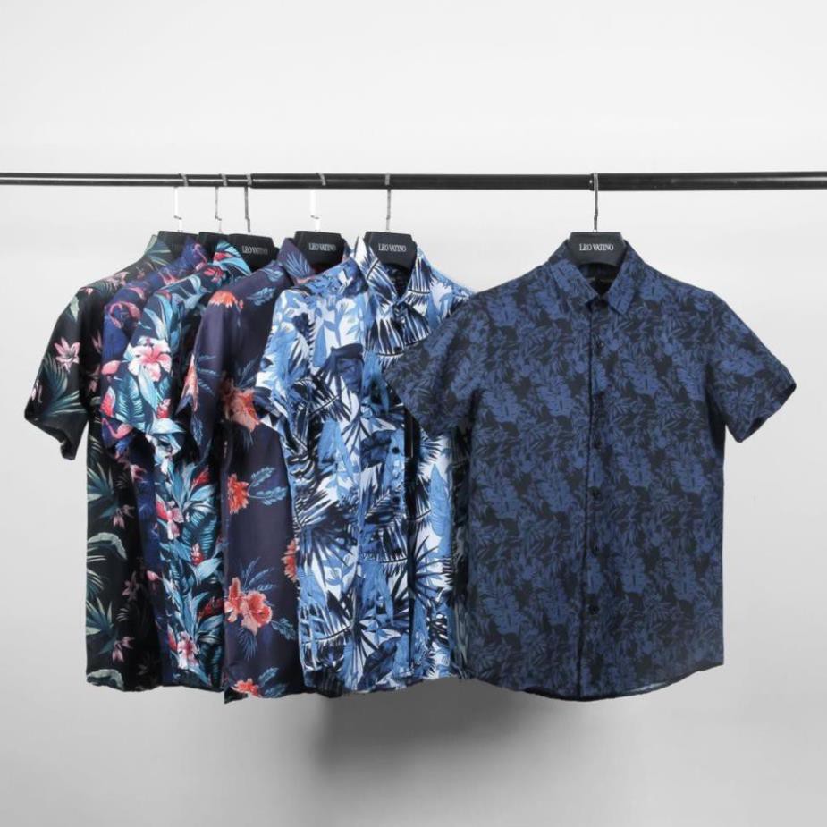 Sơ mi nam Galvin cộc tay họa tiết hoa ,áo sơ mi hoa tay lỡ 82- Leo Vatino | BigBuy360 - bigbuy360.vn