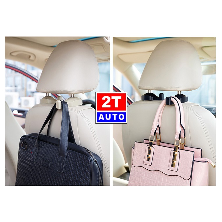 Bộ 2 giá móc treo đeo để đựng đồ sau ghế xe hơi ô tô loại tốt nguyên khối:   SKU: 109