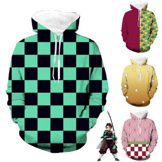 Áo hoodie sát thủ Anime Kimetsu No Yaiba 3D In ấn đường phố Áo thun nữ cộng với kích thước hoodie cho trẻ em