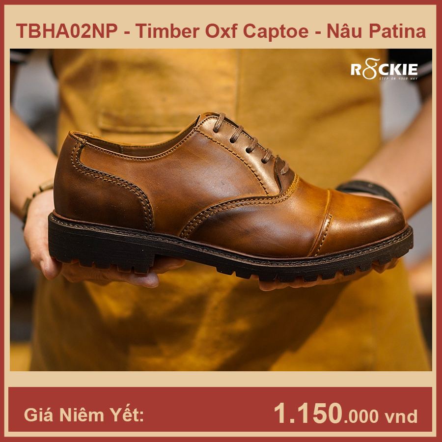 Giày Da Nam Cao Cấp Timber Oxfords Captoe màu Nâu Patina - TBHA02NP - Phát hiện giả da đền gấp 10 - R8ckie