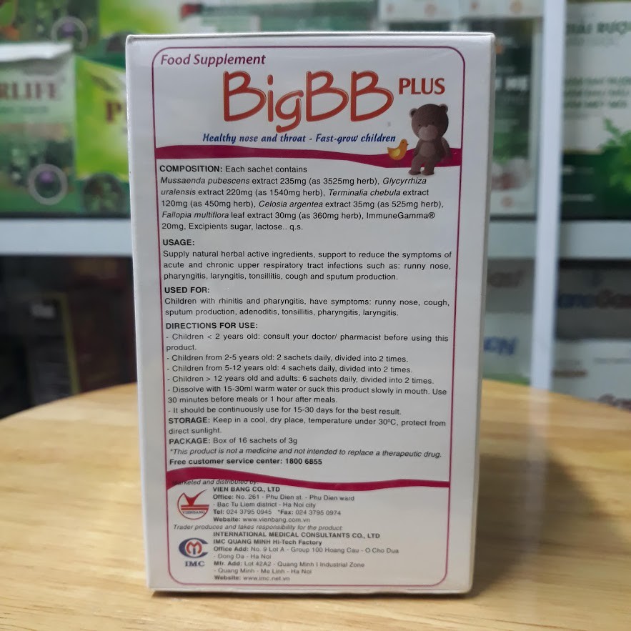 Cốm BigBB plus giảm nhanh triệu chứng viêm đường hô hấp trên ở trẻ