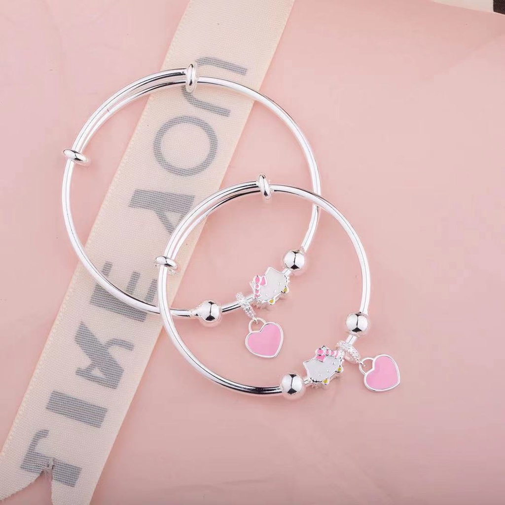 Dây Chuyền Bạc S925 Mặt hello kitty Dễ Thương Dành Cho Nữ